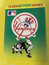 1990 Fleer Action Series Team Stickers #NNO Yankees