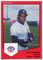 1989 ProCards Albany-Colonie Yankees #338 Deion Sanders