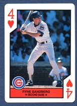 1990 U.S. Playing Cards All Stars #4H Ryne Sandberg