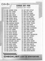 2020 Upper Deck O-Pee-Chee OPC #400 Checklist Card