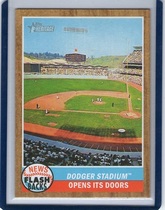 2011 Topps Heritage News Flashbacks #NF6 Dodger Stadium Opens Its Doors