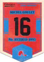 2012 Panini Classics Signatures Banner Numbers #62 Michel Goulet