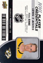 2018 Upper Deck MVP NHL Player Credentials Level 1 #NHL-RI Pekka Rinne