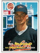 1990 SCD Baseball Card Price Guide Replicards #11 Ben McDonald