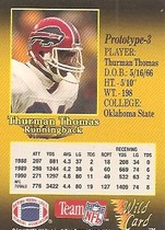1991 Wild Card NFL Prototypes #3 Thurman Thomas