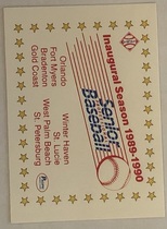 1990 Pacific Senior League Logo Stickers #NNO Inaugural Season