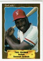 1990 ProCards Savannah Cardinals #2082 Paul Coleman
