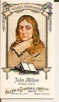 2010 Topps Allen & Ginter Mini World's Greatest Word Smiths #WGWS8 John Milton