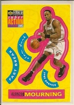 1996 Upper Deck Collectors Choice Stick-Ums Sticker 2 #S14 Alonzo Mourning