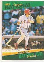 1993 Score Select Stat Leaders #6 John Kruk
