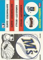 1987 Fleer Stickers 2 on 1 Team Logo Back #NNO Kansas City Royals|San Francisco Giants