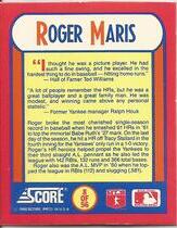 1990 Score The MVPs Magic Motion Trivia #8 Roger Maris
