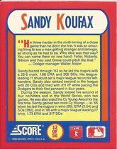 1990 Score The MVPs Magic Motion Trivia #12 Sandy Koufax