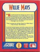 1990 Score The MVPs Magic Motion Trivia #24 Willie Mays