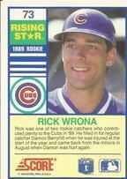 1990 Score Rising Stars #73 Rick Wrona