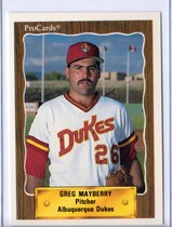 1990 ProCards Albuquerque Dukes #342 Greg Mayberry