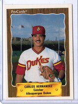 1990 ProCards Albuquerque Dukes #349 Carlos Hernandez