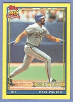 1991 Topps Wax Box Cards #L Dave Parker