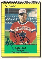 1991 ProCards Vancouver Canadians #1609 Marv Foley