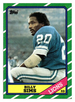 1986 Topps Base Set #244 Billy Sims