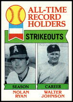 1979 Topps Base Set #417 Nolan Ryan|Walter Johnson