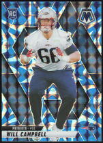 2025 Panini Mosaic Blue Reactive Mosaic #378 Will Campbell
