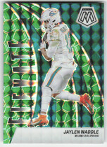 2024 Panini Mosaic Elevate Green Mosaic #18 Jaylen Waddle