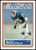 1983 Topps Base Set #135 Butch Woolfolk