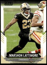 2021 Score Base Set #212 Marshon Lattimore