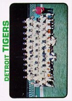 1973 Topps Base Set #191 Tigers Team