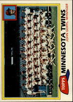 1981 Topps Base Set #669 Twins Team
