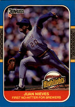 1987 Donruss Highlights #1 Juan Nieves