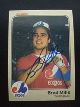 1983 Fleer Base Set #288 Brad Mills