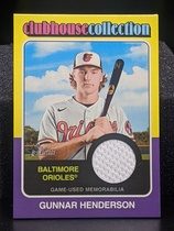 2024 Topps Heritage Clubhouse Collection Relics #CCR-GH Gunnar Henderson
