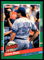 1991 Donruss Bonus Cards/Highlights #BC-21 Dave Stieb (No Hits