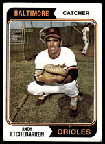 1974 Topps Base Set #488 Andy Etchebarren