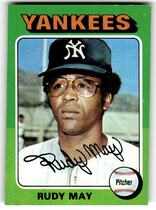 1975 Topps Base Set #321 Rudy May