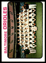 1973 Topps Base Set #278 Orioles Team