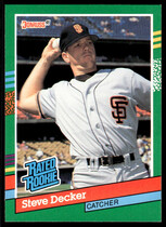 1991 Donruss Base Set #428 Steve Decker