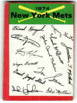 1974 Topps Team Checklists #16 New York Mets