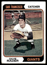 1974 Topps Base Set #213 Dave Rader