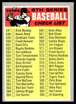 1970 Topps Base Set #542 Checklist