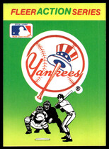 1990 Fleer Action Series Team Stickers #NNO Yankees