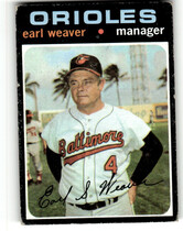 1971 Topps Base Set #477 Earl Weaver