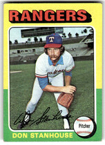 1975 Topps Base Set #493 Don Stanhouse