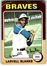 1975 Topps Base Set #394 Larvell Blanks