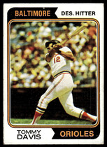 1974 Topps Base Set #396 Tommy Davis