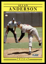 1991 Fleer Base Set #603 Allan Anderson