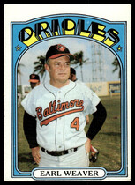 1972 Topps Base Set #323 Earl Weaver