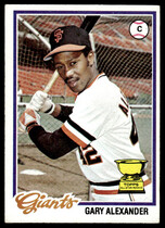 1978 Topps Base Set #624 Gary Alexander